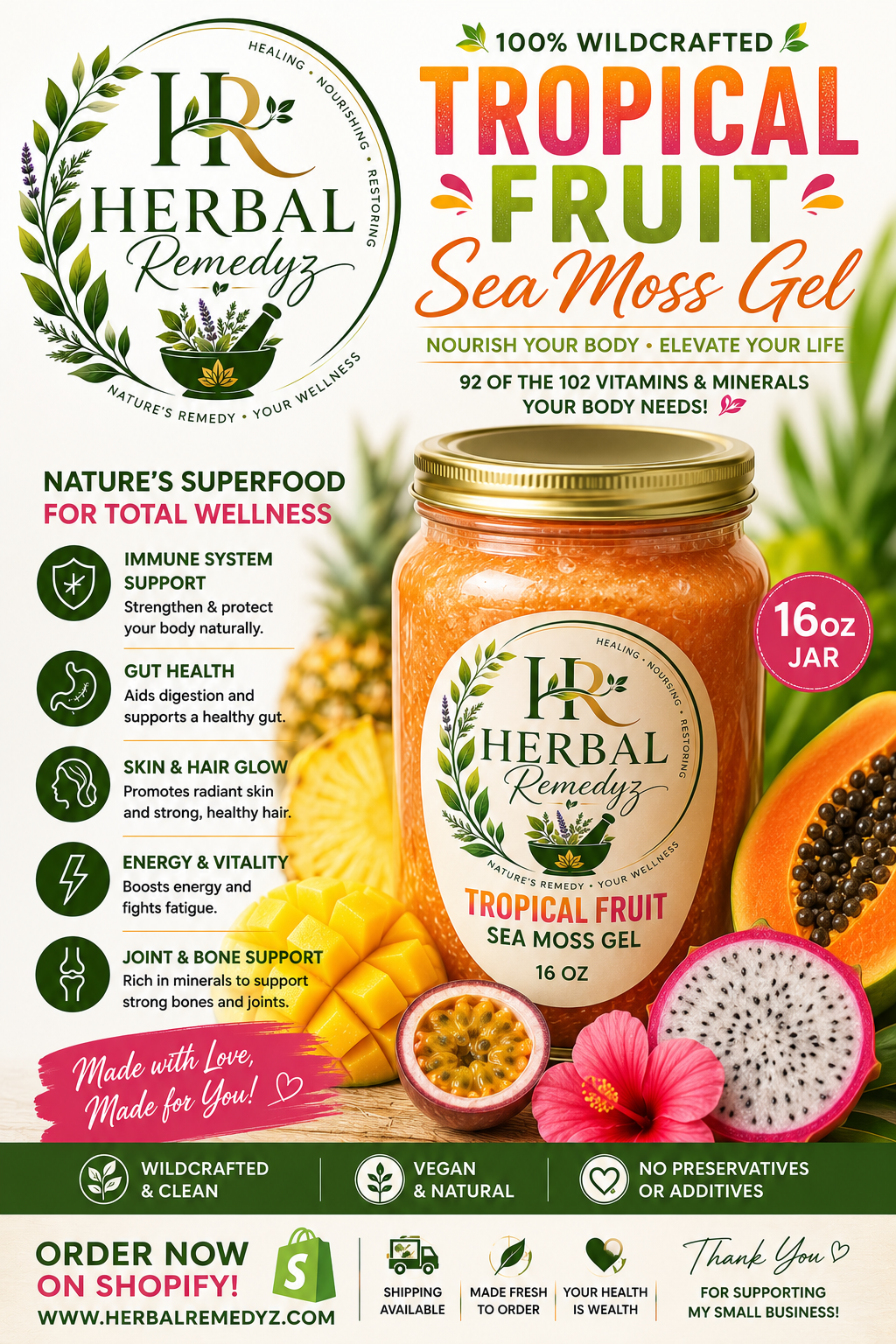Tropical Fruit SeaMoss Gel