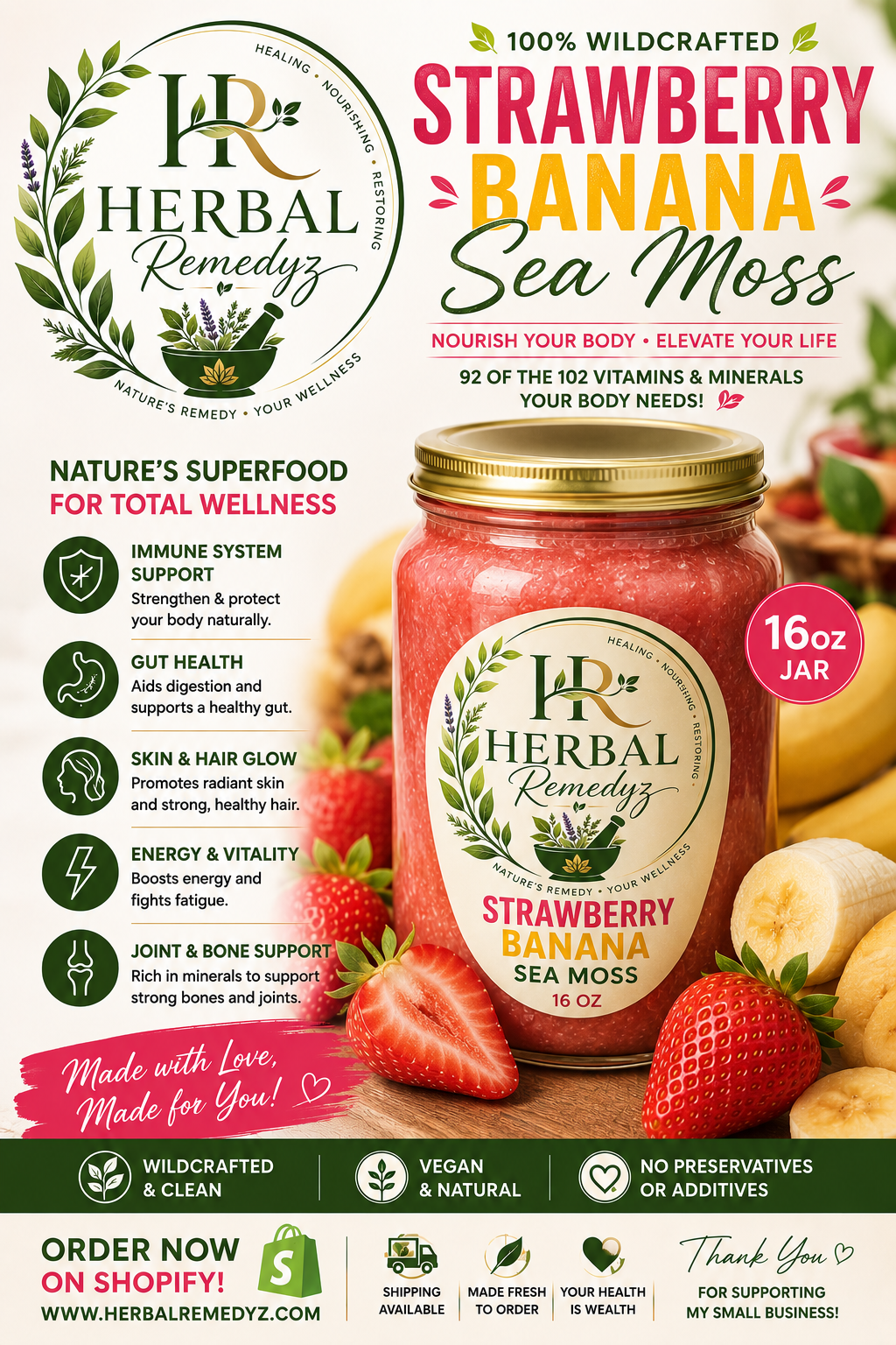 Strawberry Banana SeaMoss